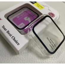 (Clear, For Apple Watch 41mm) For iPhone Watch Luxury Protection Case Cover Watch Shell Skin Screen Protector