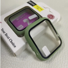 (Mint, For Apple Watch 40mm) For iPhone Watch Luxury Protection Case Cover Watch Shell Skin Screen Protector