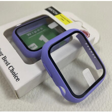 (Purple, For Apple Watch 49mm) For iPhone Watch Luxury Protection Case Cover Watch Shell Skin Screen Protector