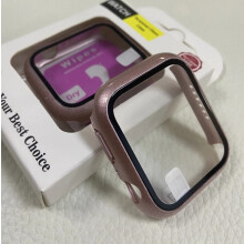(Rosegold, For Apple Watch 40mm) For iPhone Watch Luxury Protection Case Cover Watch Shell Skin Screen Protector