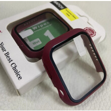 (Wine, For Apple Watch 49mm) For iPhone Watch Luxury Protection Case Cover Watch Shell Skin Screen Protector
