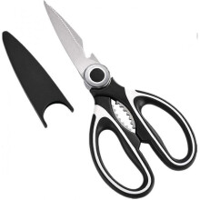 Kitchen Scissors Stainless Steel with Cover Sharp Blade Shears Left Right Hands Heavy Duty Cooking Scissors Multifunction