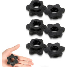 Anti-Slip Quick Release Dumbbell Clasps 25 Mm Plastic Clips Black Pack Of 6 Spinlock Collars Barbell Clips Dumbbell Hex Nut