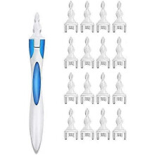 Ear Wax Remover | Spiral Ear Cleaning Tool, Soft Silicone Earwax Removal Tool with 16 Replacement Heads