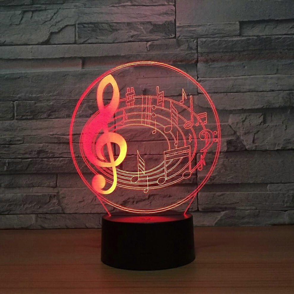 Kikidex (As Show, One Size) 3D Lamp Desk, Ephvan 3D Music Visualization 7 Colors Change Optical Illusion Led Touch Sensor Lamp Atmosphere Bedside Lamp For Hom Red/Green/Blue