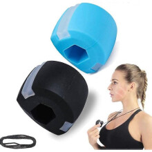 Jaw Exerciser Chew, Jawline Fitness Ball for Exercises Facial Muscles, Neck Toning Equipment Facial Beauty Tool (Black Blue)