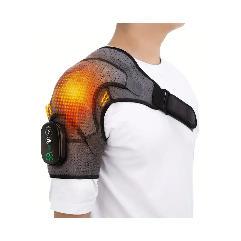 Tm Grey/Black Usb-Charged Heated Shoulder Massager