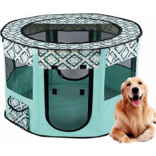 Collapsible Round Park Portable Pet Park Indoor/Portable Foldable Pet Dog Cat Puppy Playpen