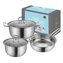 Stainless Steel Pot Set With Frying Pans, Pressure Cooker, Steamer, Stew Pan