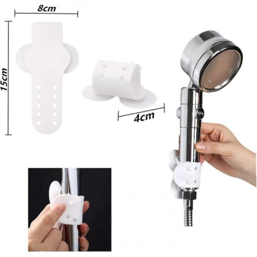 Shower Silicone Suction Cup Bracket 2PCS Shower Head Holder No Drill Need 1