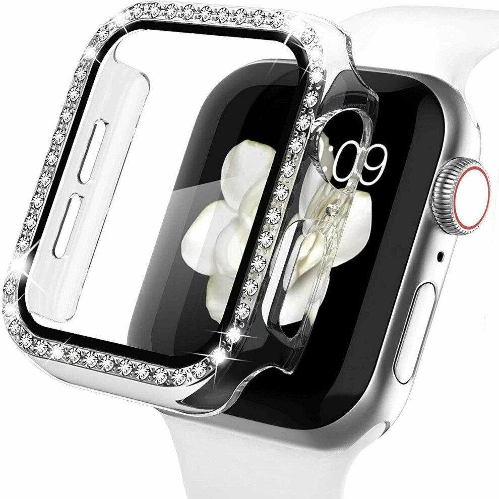 (41Mm, Clear) Bling Protector Case Bumper Screen Cover For Apple Watch Series 9 8 7 6 5 4 Se 2 4069369154737