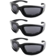 3 Pair Motorcycle Riding Glasses Padding Goggles UV Protection Dustproof Windproof Motorcycle Sunglasses