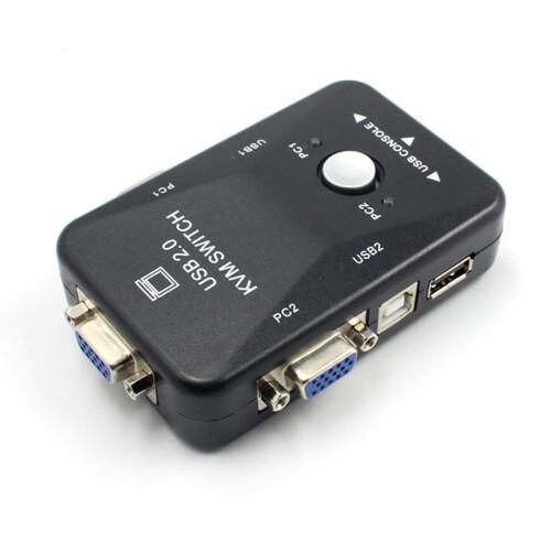KVM-Switch 2 Port VGA USB 2.0 Maus-Umschalter Tastatur 2