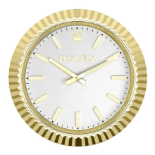 Stile Rolex Classic Oro, Quadrante Luminosa | Orologio da Parete