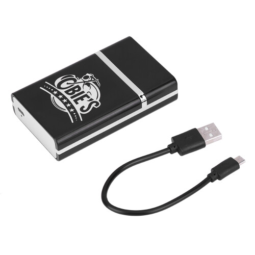Tragbare Silberne Motorrad-Zigarettenbox mit wiederaufladbarem USB-Feuerzeug 1