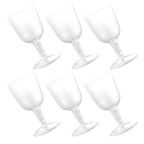 6pcs wine glasses 160ml reusable for parties weddings
