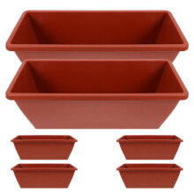 6pcs large plastic flower pots for garden balcony home planting