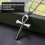 Herren Edelstahl Halskette Kette Exquisite 14