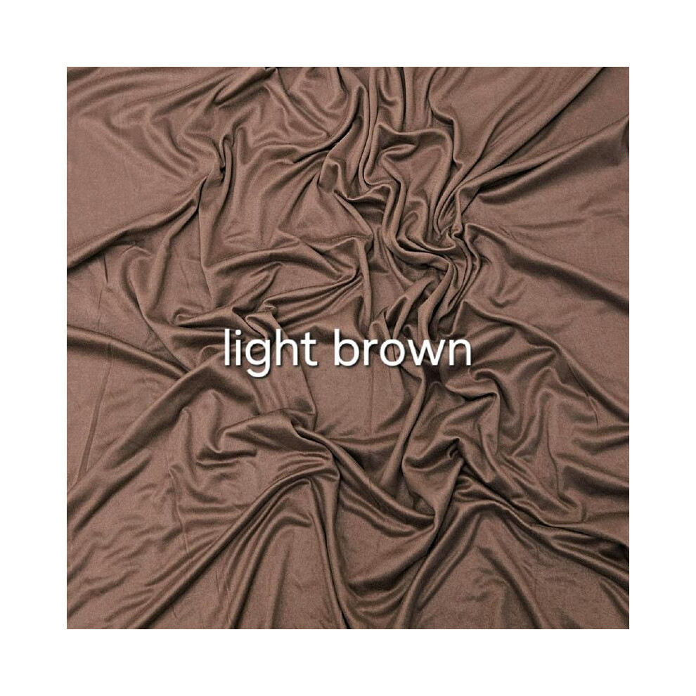 (Light Brown) Premium Jersey Scarf for Women - Soft and Stretchy Material, Plain Pattern Design, All Season Hijab Scarf Size 170x70cm-image-OPC-PKKZWQ7-NEW