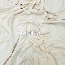 (Butter) Premium Jersey Scarf for Women - Soft and Stretchy Material, Plain Pattern Design, All Season Hijab Scarf Size 170x70cm