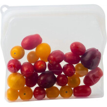 100% Food Grade Silicone storage containers| 30 oz. / 4 cups (White, BPA Free, Leak Proof)