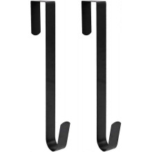 Fall Wreath Hanger for Front Door 15in,Long Metal Autumn Xmas Wreath Hook,Black