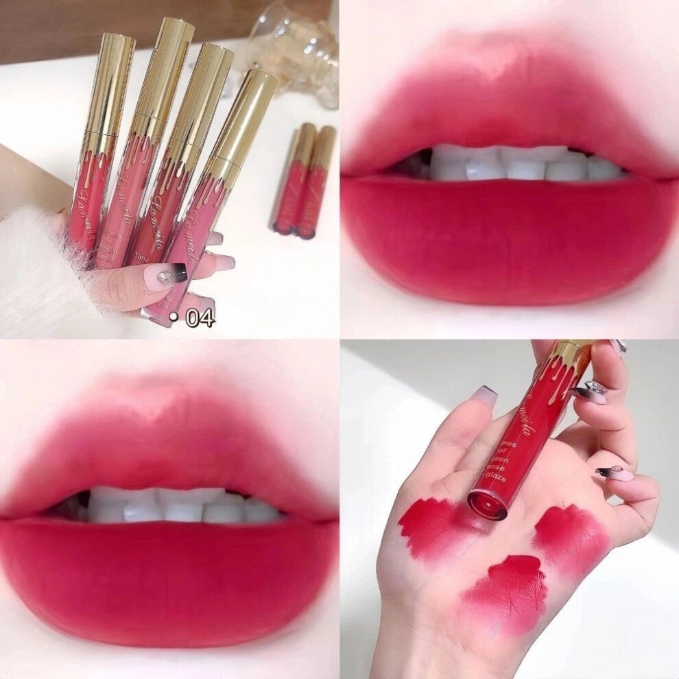 (Type#4) Lameila 6 Colors Lip Gloss Matte Moisturizing Lip Glaze Lip Gloss Is Not Easy To-image-OPC-PKKZXSM-NEW