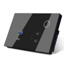 15A Steckdose USB TYPE-C Stecker Outlet Power für Schwarz EU