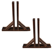 2pcs wooden picket fence support bases for garden trellis outdoor use