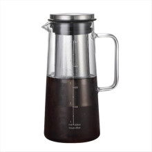 Cold Brew Kaffeemaschine aus Glas und Edelstahl mit Eiskrug