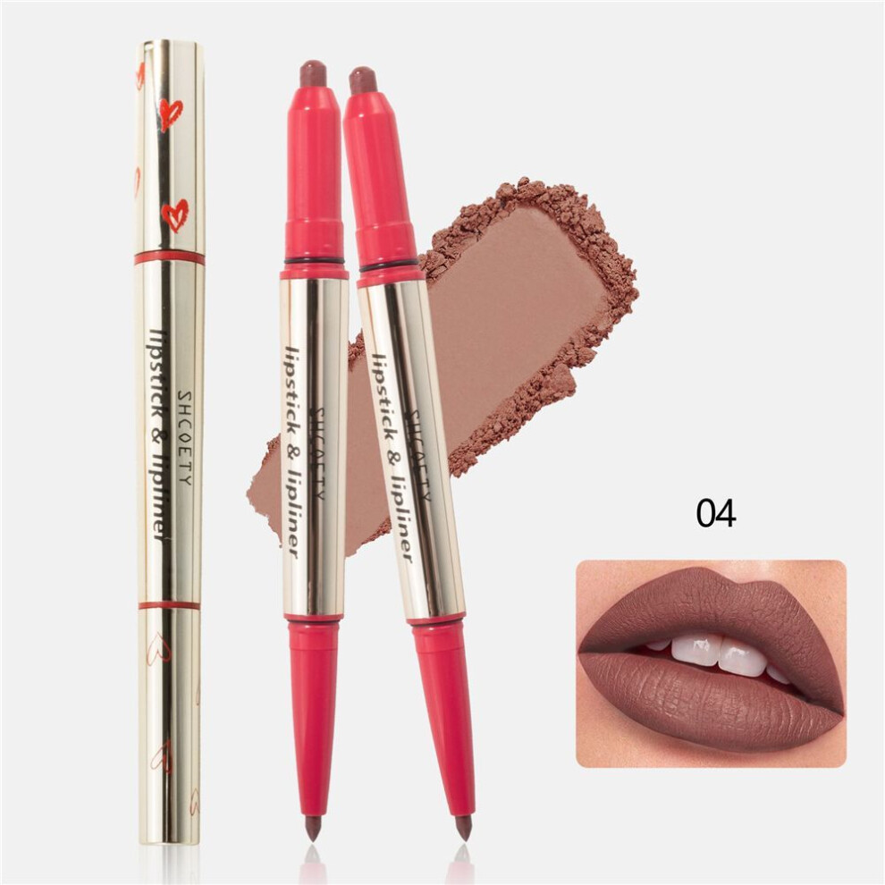(Type#4) Shcoety Double-headed Lipstick Lip Liner Two-in-one Multi-color Matte-image-OPC-PKM25VJ-NEW