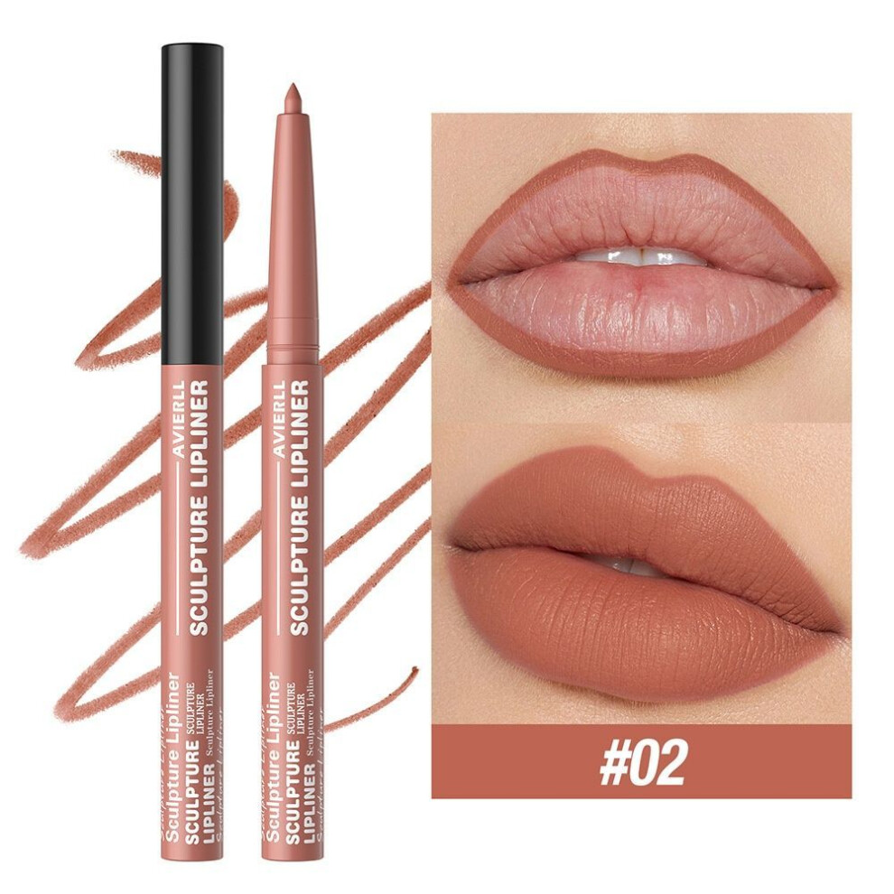 (Type#2) Silky Sketch Lipstick Pen Misty Feel Outlines The Lip Shape Full Matte Lip Liner-image-OPC-PKM25X8-NEW