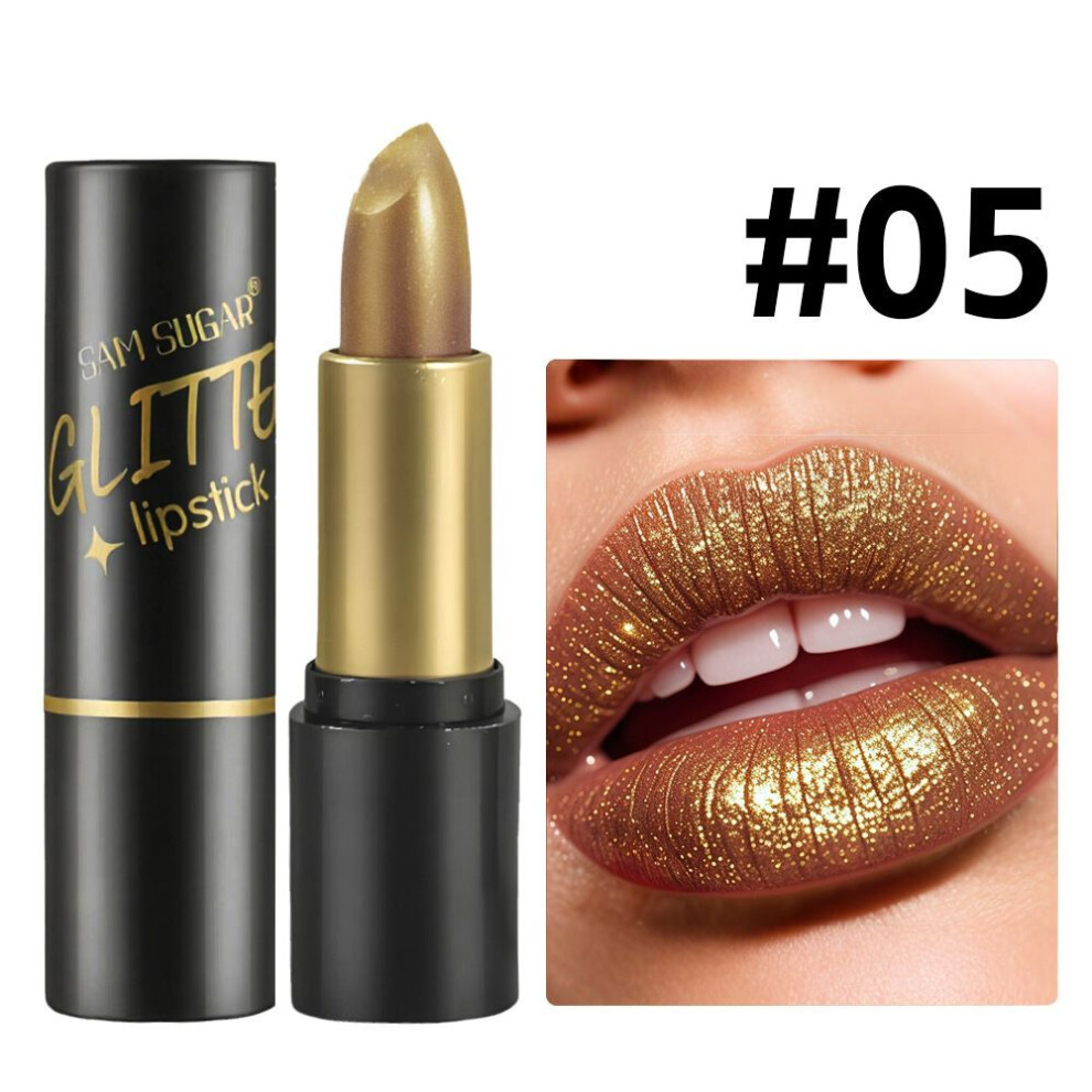 (Type#5) Samsugar Metallic Pearlescent Lipstick Flashing Diamond Lip Moisturizing-image-OPC-PKM265T-NEW