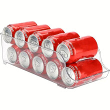 (Clear, 3pcs) Refrigerator Organizers, Soda Can Dispensers, Clear Plastic Drink Holders, Room Organizer, Kitchen Accessories, Gadgets For The Home,