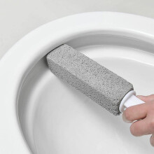(Gray, 5 Counts) Pumice Toilet Cleaning Brush, 1/2/5 Counts Plastic Toilet Stain Bathroom Scar Cleaning Brush, Yellow Scale Powerful Pumice Brush