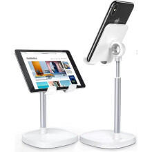 Cell Phone Stand, Adjustable Phone Stand for Desk, Thick Case Friendly Phone Holder Stand, iPhone Stand Compatible
