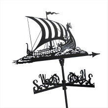 Metall Wetterfahne Vintage Piratenschiff Windrichtung