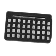 Gestanzte Ledernähset mit 36 Stück Punch-Set, 3mm Buchstaben & Zahlen