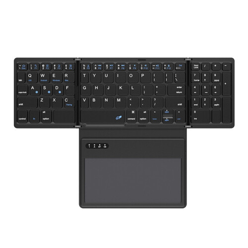 Faltbare kabellose Bluetooth-Tastatur mit Touchpad für iOS, Android 1