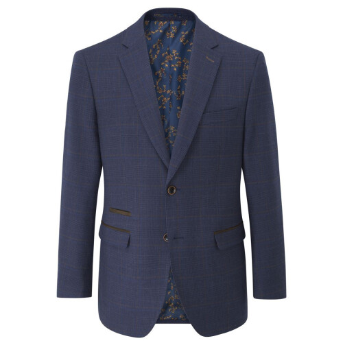 (Navy, 60R) Skopes Guildford Suit Tailored Fit Jacket For Men