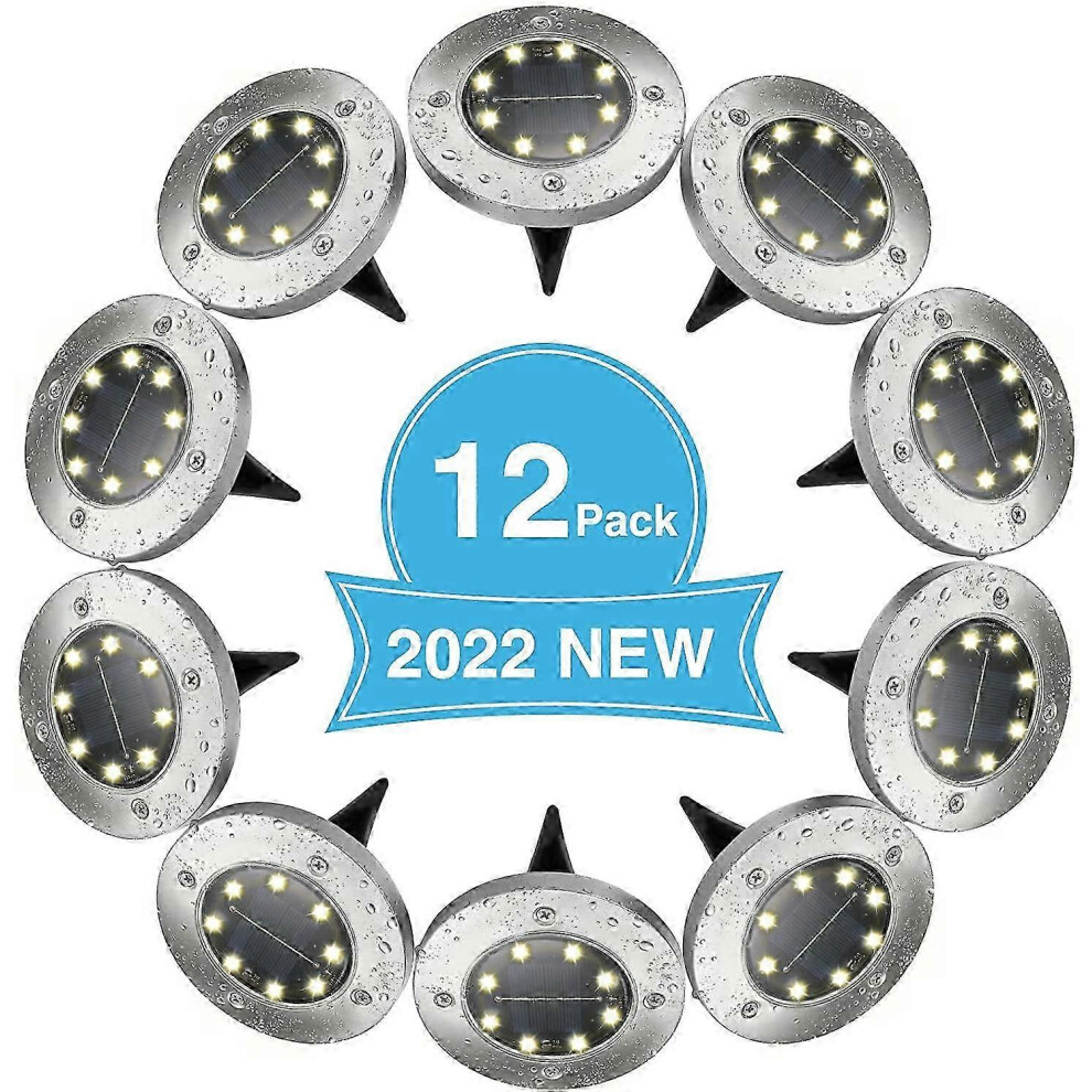12pcs 8 LED Solar Garden Lights