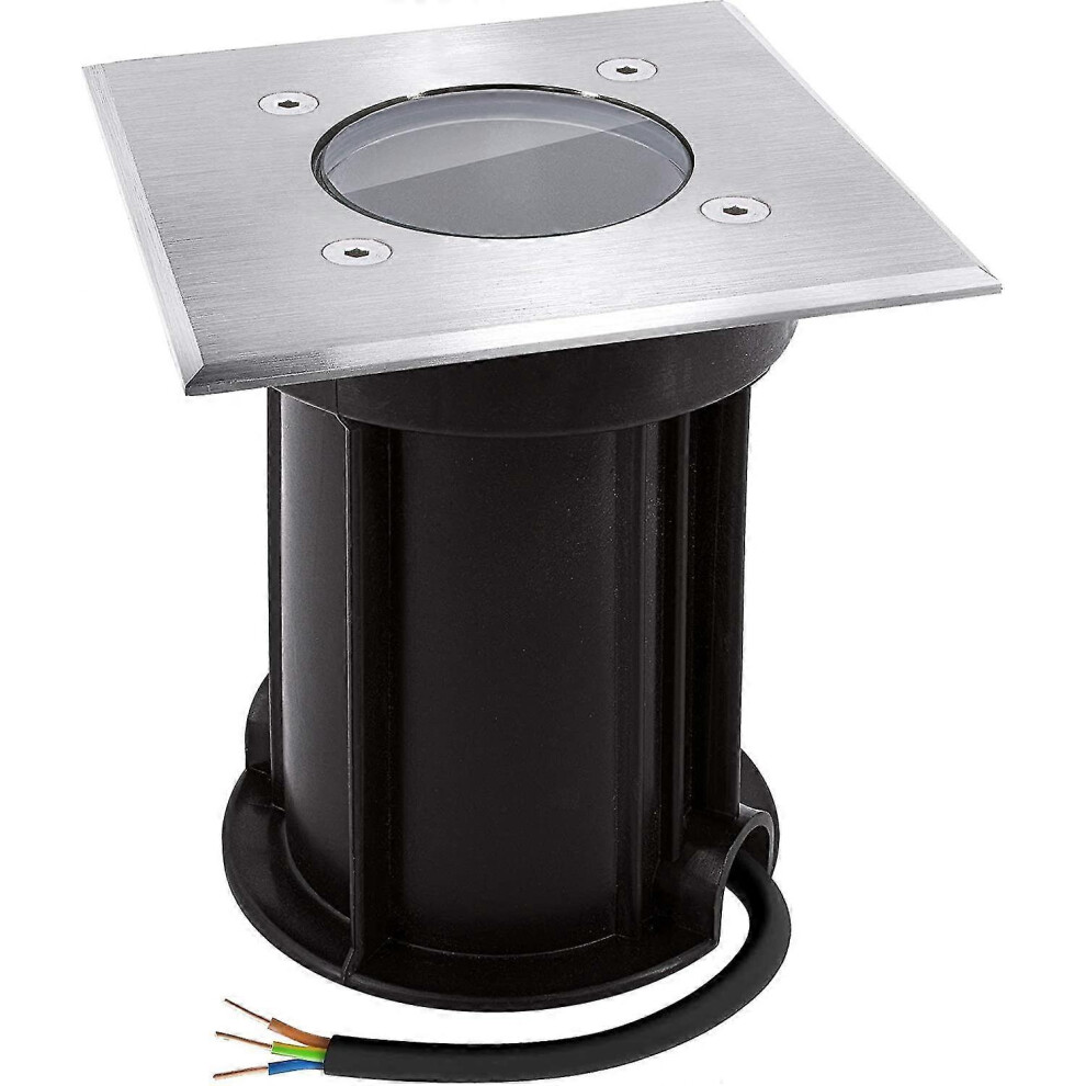 Recessed floor spotlight for GU10 230 V - IP67 for square - Pre-installed cable