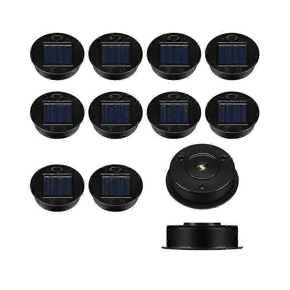 12pcs Solar Light Replacement Parts, Solar Light Replacement Covers, Waterproof LED Solar Panel, Outdoor Lighting