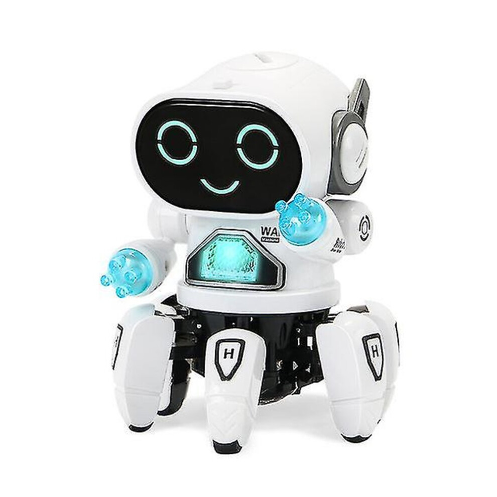(Dancing Robot ) Intelligent Emo Robot, Dance Vocal Control Sensor, Singing Robot, Dance, Rehearsal Toy For Children Boys And Girls Conversation White