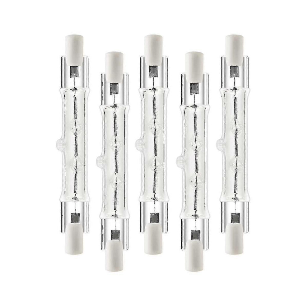 Pack of 5 R7s 118mm 300W 230V Dimmable Linear Halogen Bulbs for Construction Site Lighting Wo-YUHAO