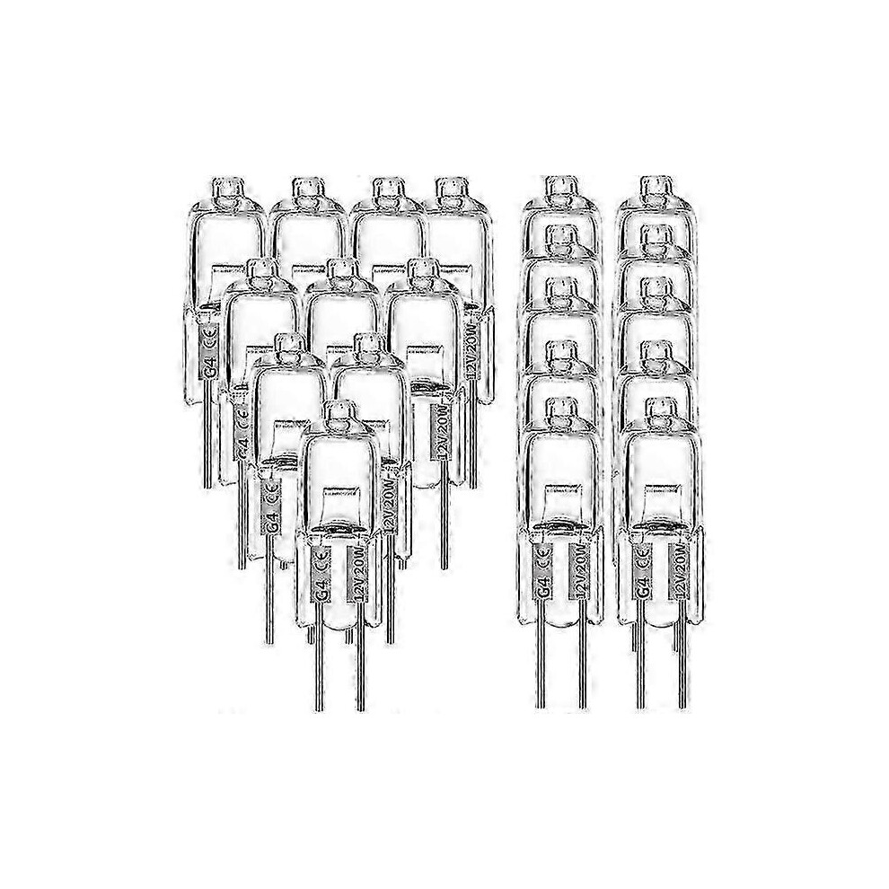 G4 Halogen Bulbs (20W) 10W 12V - Warm - Pack Of 20 G20241783356 White