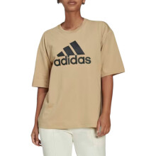 (Beige, M) Adidas HL1948 Womens T Shirts Relax Fit