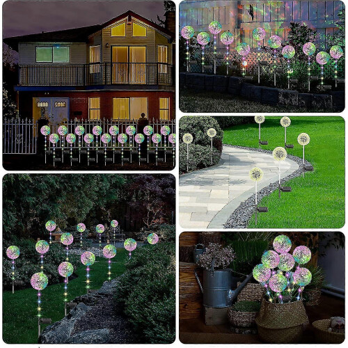 Set of 2 36 LED solar garden lights 2