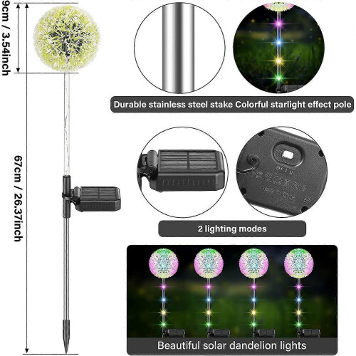 Set of 2 36 LED solar garden lights 1