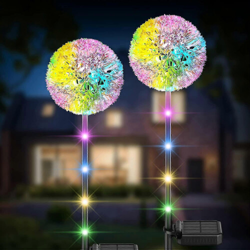 Set of 2 36 LED solar garden lights